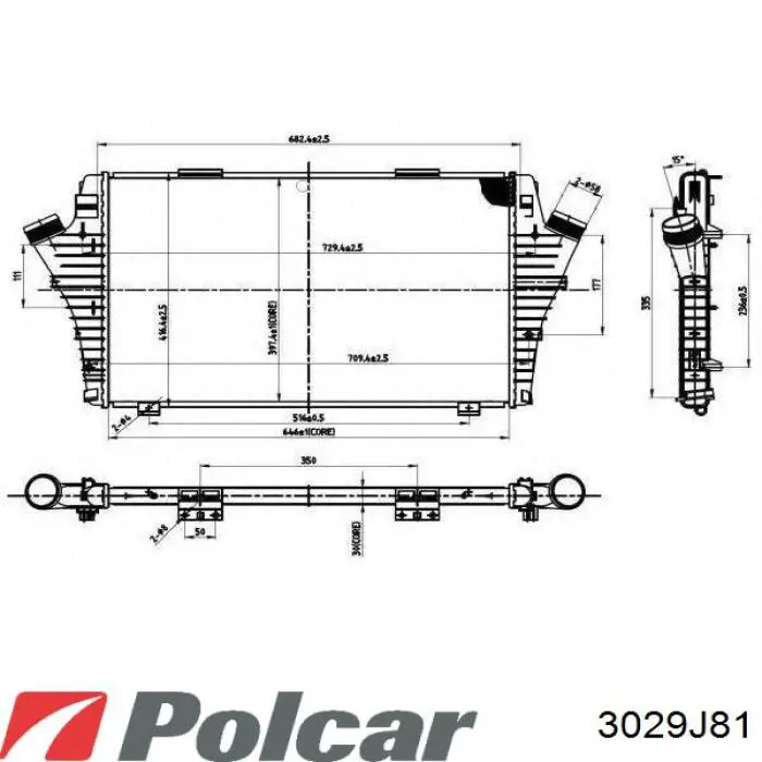 3029J82X Polcar радіатор интеркуллера