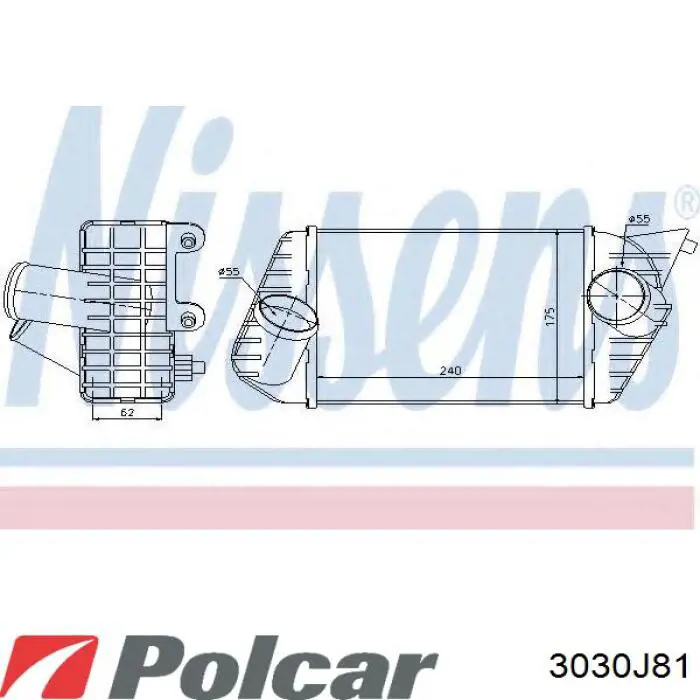 3030J81 Polcar радіатор интеркуллера