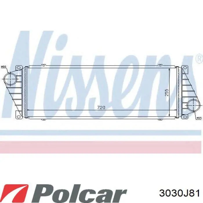 Купити 3030J81 Polcar Радіатор интеркуллера