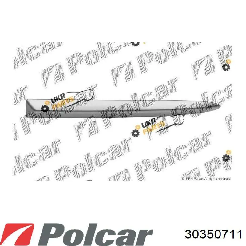 30350711 Polcar молдинг решітки радіатора, лівий