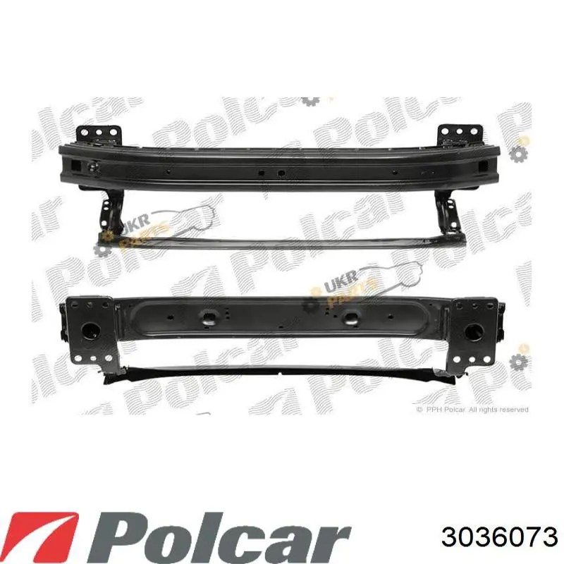Шина бампера переднього Polcar 3036073 ціна, від 67.91 USD