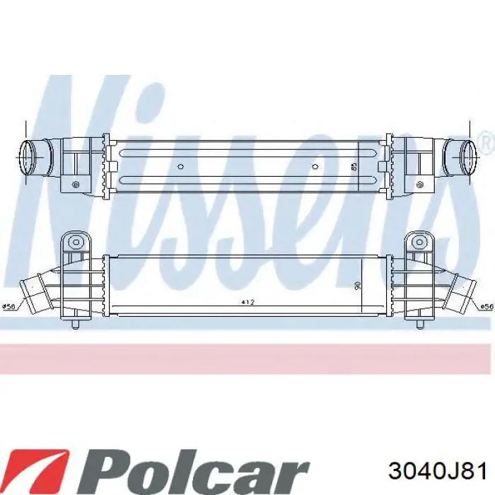 3040J81 Polcar радіатор интеркуллера