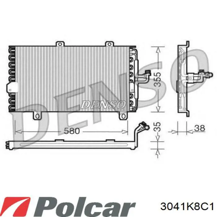 3041K8C1 Polcar радіатор кондиціонера
