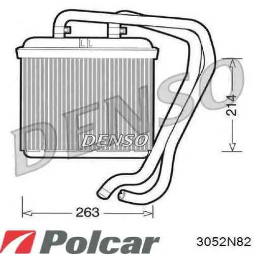 3052N82 Polcar Радіатор опалювача салону