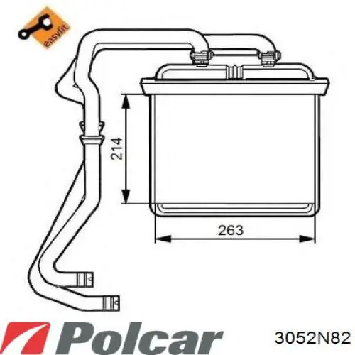 Радіатор пічки 3052N82 Polcar