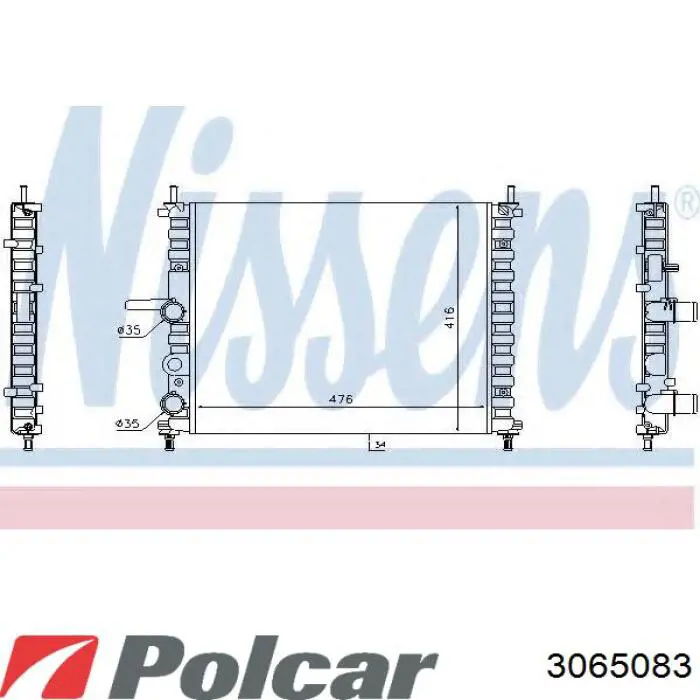 3065083 Polcar Радіатор охолодження двигуна
