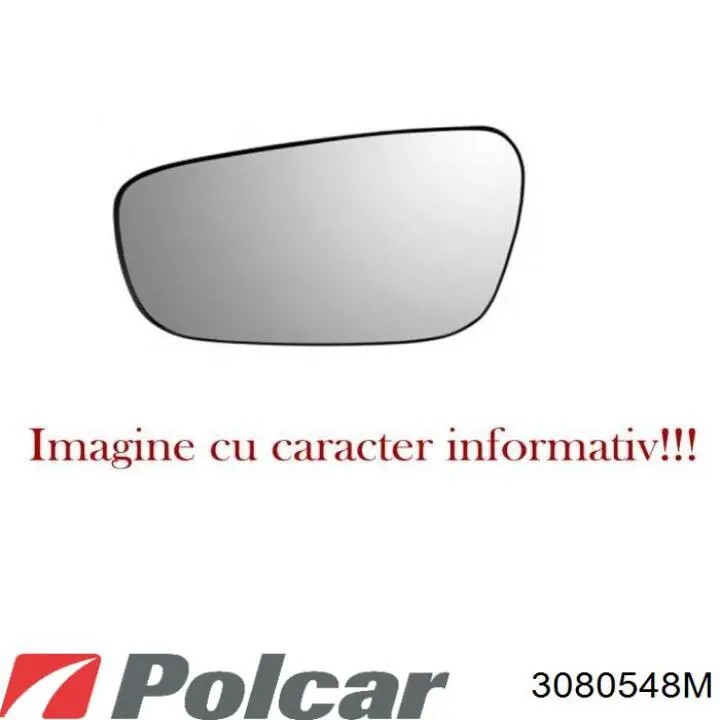 3080547E Polcar дзеркальний елемент дзеркала заднього виду, лівого