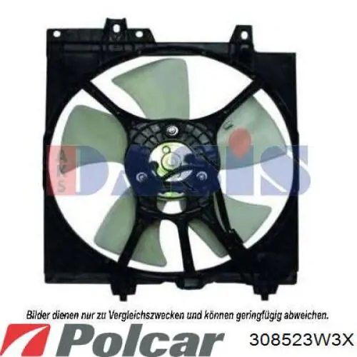 308523W3X Polcar дифузор радіатора охолодження, в зборі з двигуном і крильчаткою