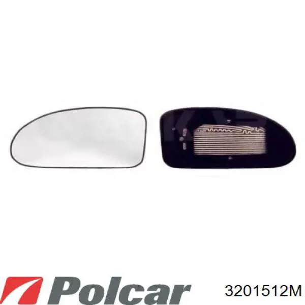 3201512M Polcar дзеркало заднього виду, ліве