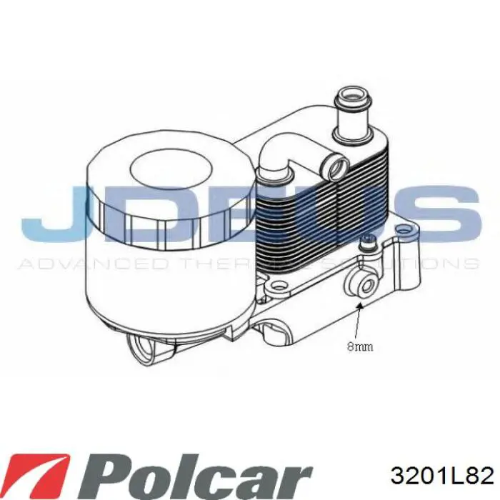 3201L82 Polcar радіатор масляний (холодильник, під фільтром)
