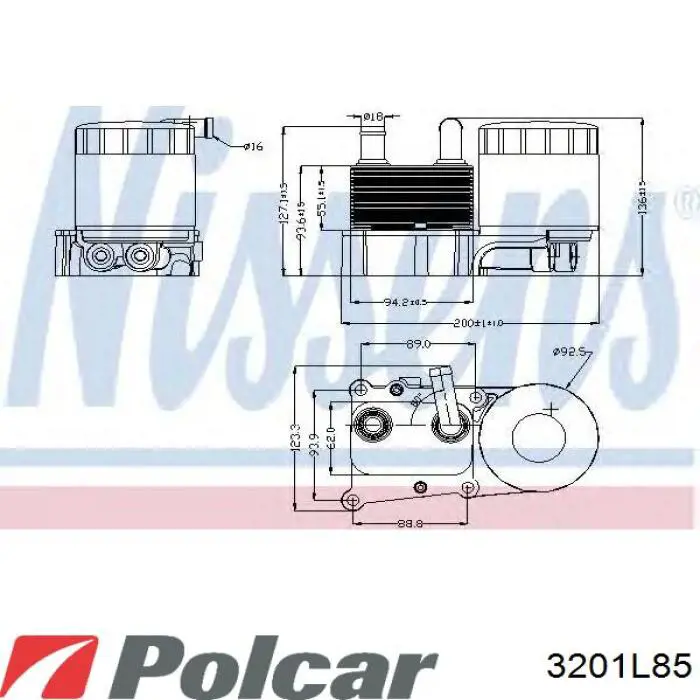 Корпус масляного фільтра Thermotec D4G006TT ціна, від 53.21 USD