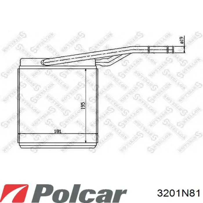 HC30 Ford Радіатор опалювача салону