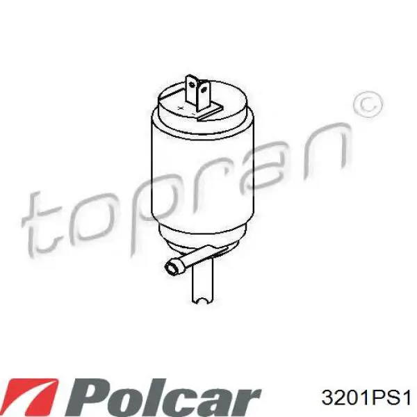 Насос-двигун омивача скла, перед/зад 3201PS1 Polcar