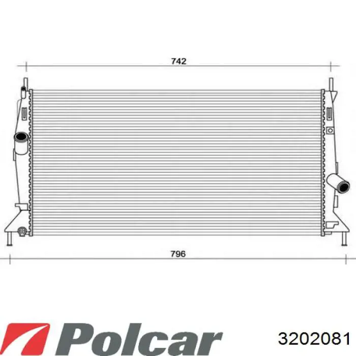 3202081 Polcar Радіатор охолодження двигуна