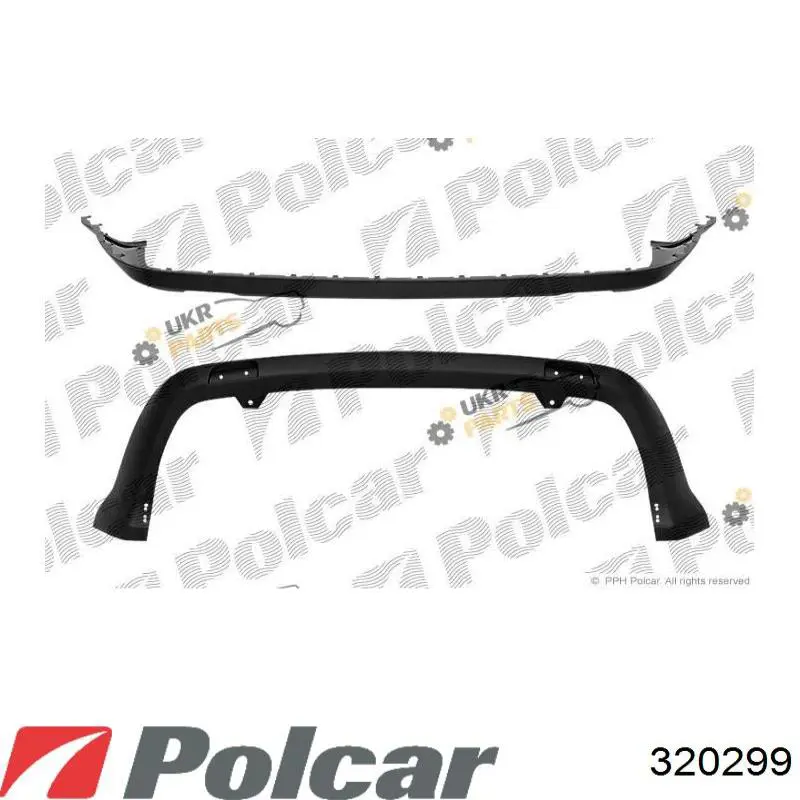 Спойлер заднього бампера Polcar 320299 ціна, від 22.15 USD