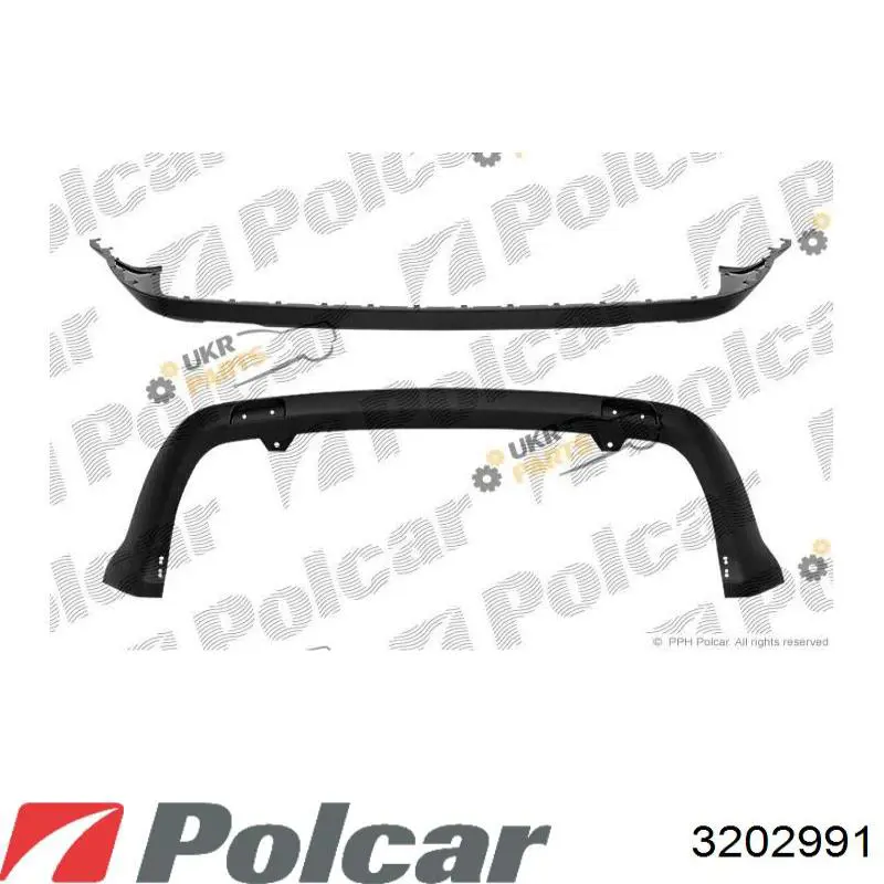 3202991 Polcar Спідниця заднього бампера