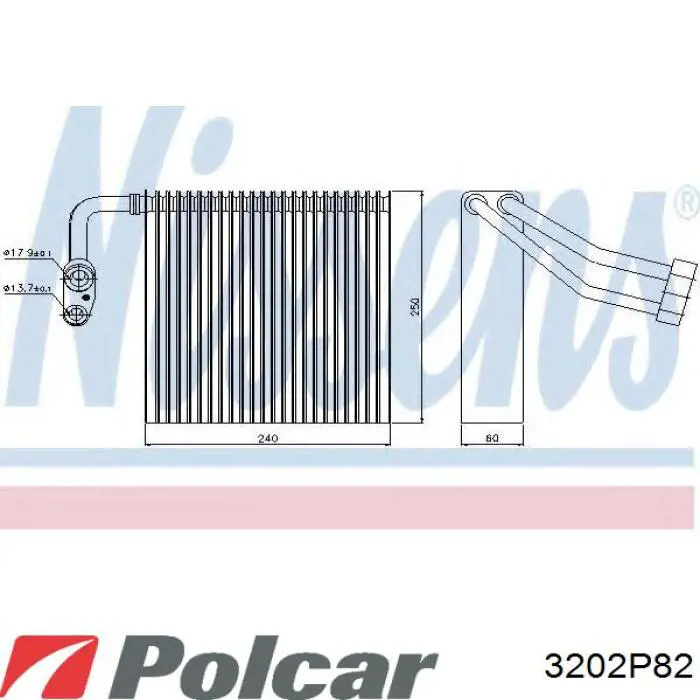 Радіатор кондиціонера салонний, випарник Volvo C30 (M) (Вольво C30)