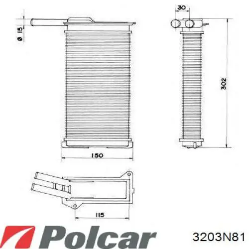Купити 3203N81 Polcar Теплообмінник