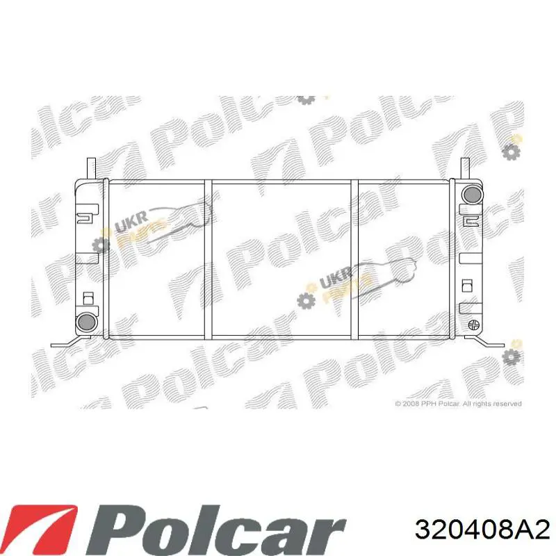 Купити 320408A2 Polcar Радіатор двигуна