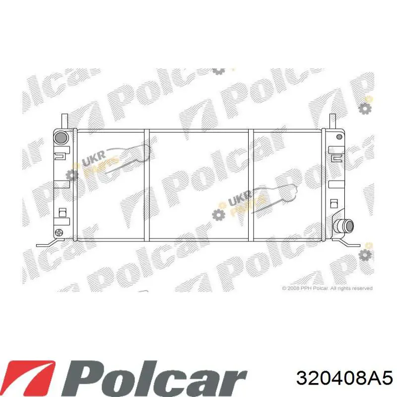 Купити 320408A5 Polcar Радіатор двигуна