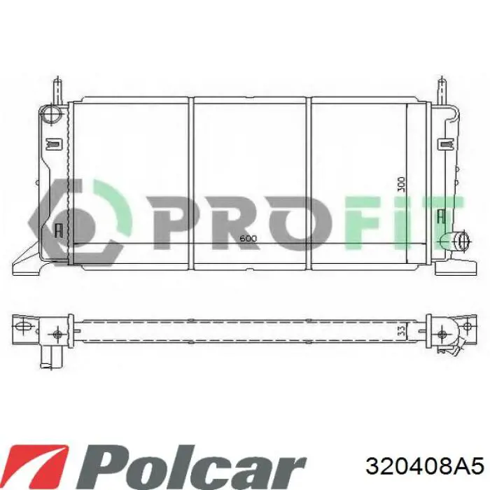 320408A5 Polcar Радіатор охолодження двигуна
