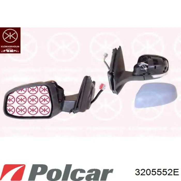 Купити 3205552E Polcar Дзеркальний елемент правого дзеркала заднього виду