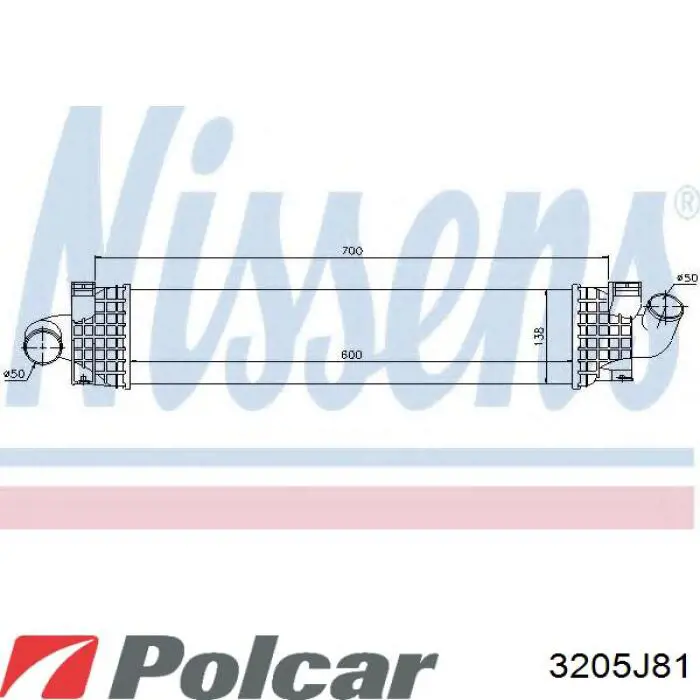 Інтеркулер 3205J81 Polcar