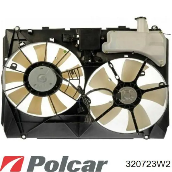 Дифузор радіатора охолодження, в зборі з двигуном і крильчаткою Polcar 320723W2 ціна, від 86.58 USD