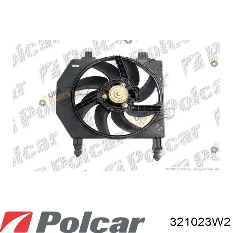 Дифузор радіатора охолодження, в зборі з двигуном і крильчаткою Polcar 321023W2 ціна, від 31.55 USD