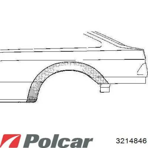 Ремонтна частина арки крила заднього, правого Ford Sierra (GBC) (Форд Сіера)