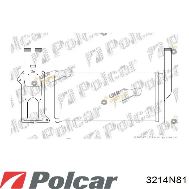 Радіатор пічки 3214N81 Polcar