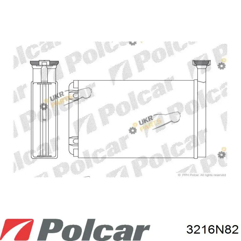Радіатор пічки 3216N82 Polcar