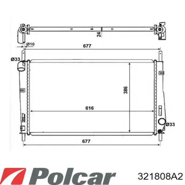 Купити 3218082 Polcar Радіатор двигуна