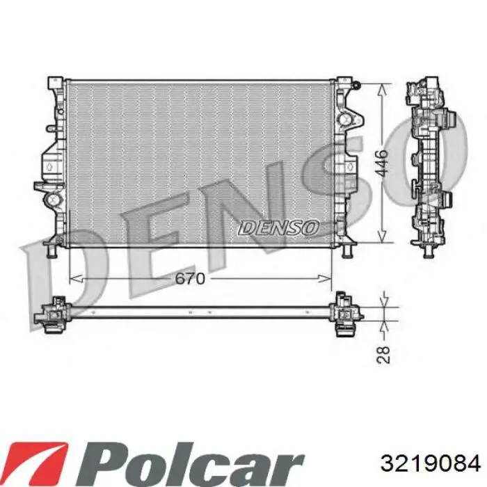 3219084 Polcar радіатор охолодження двигуна