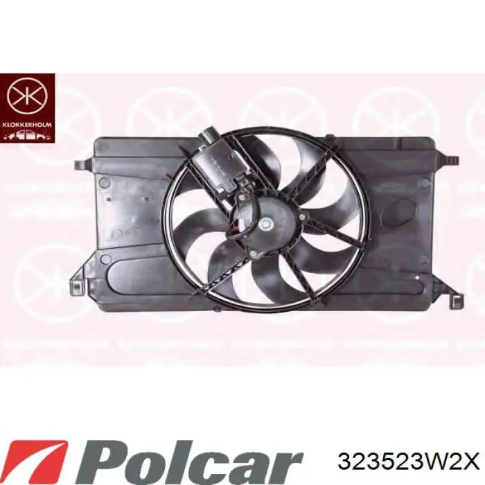 323523W2X Polcar дифузор радіатора охолодження, в зборі з двигуном і крильчаткою