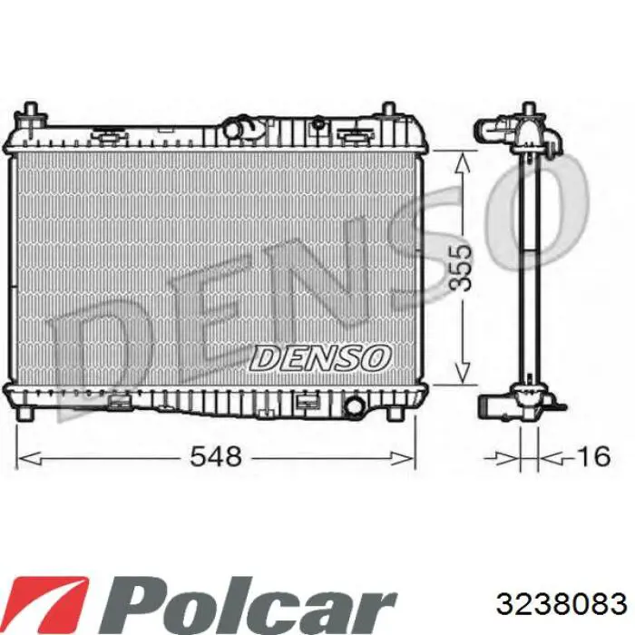 3238083 Polcar радіатор охолодження двигуна