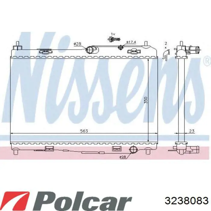 Радіатор 3238083 Polcar