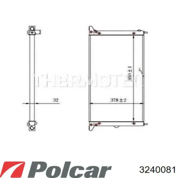 3240081 Polcar Радіатор охолодження двигуна