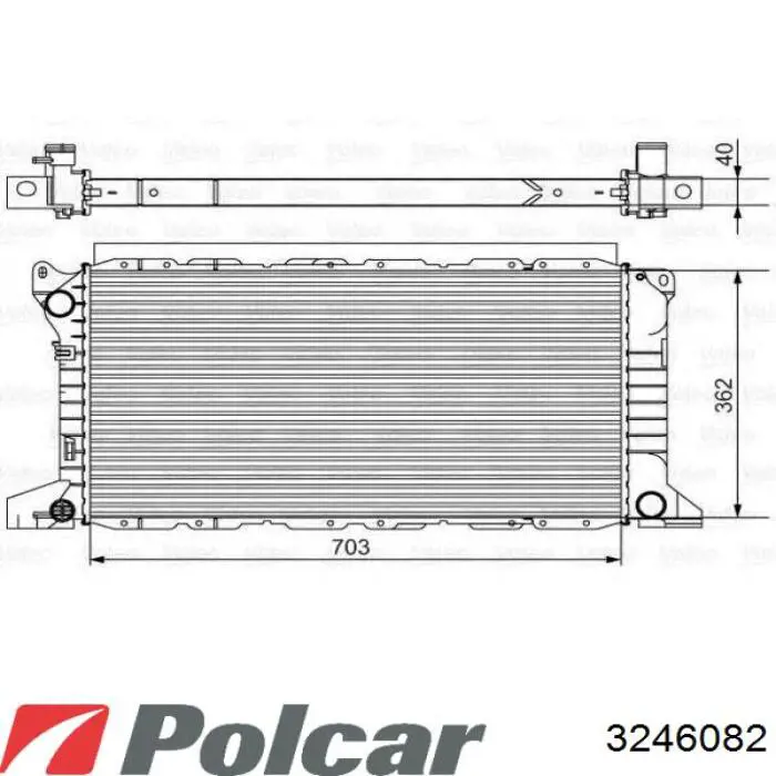 Радіатор 3246082 Polcar