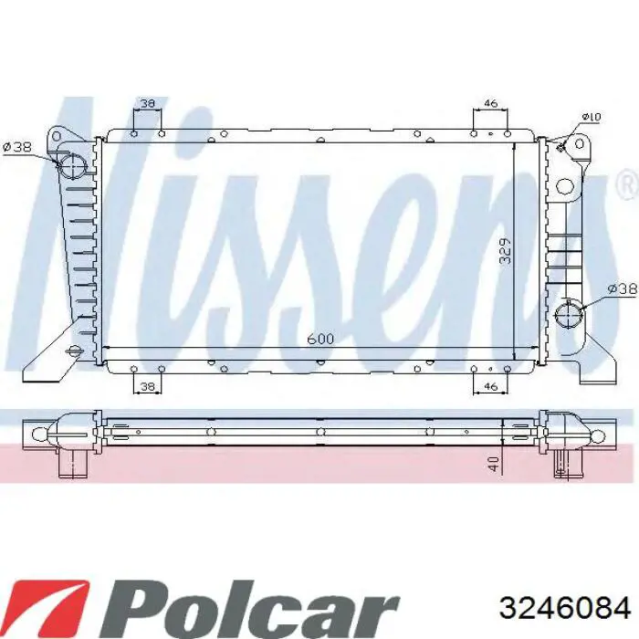 3246084 Polcar радіатор охолодження двигуна