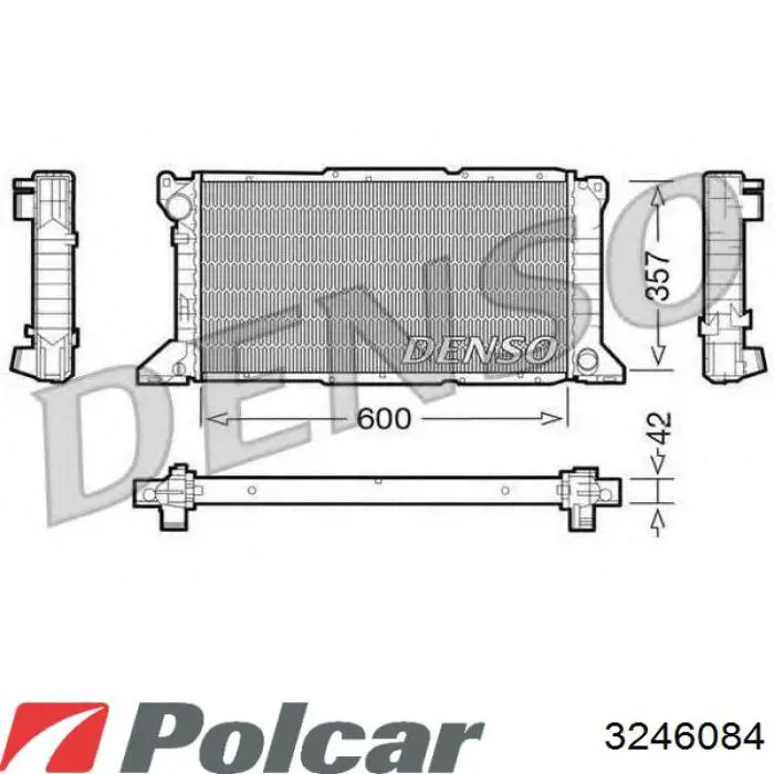 3246084 Polcar Радіатор охолодження двигуна