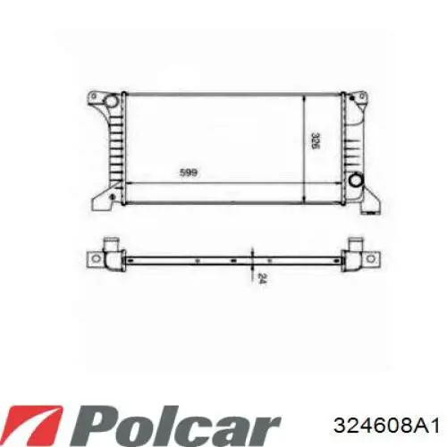 324608A1 Polcar радіатор охолодження двигуна