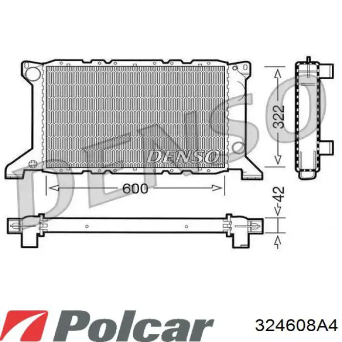 324608A4 Polcar радіатор охолодження двигуна