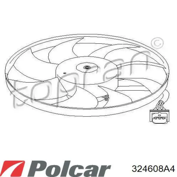 Радіатор основний Polcar 324608A4 ціна, від 72.76 USD