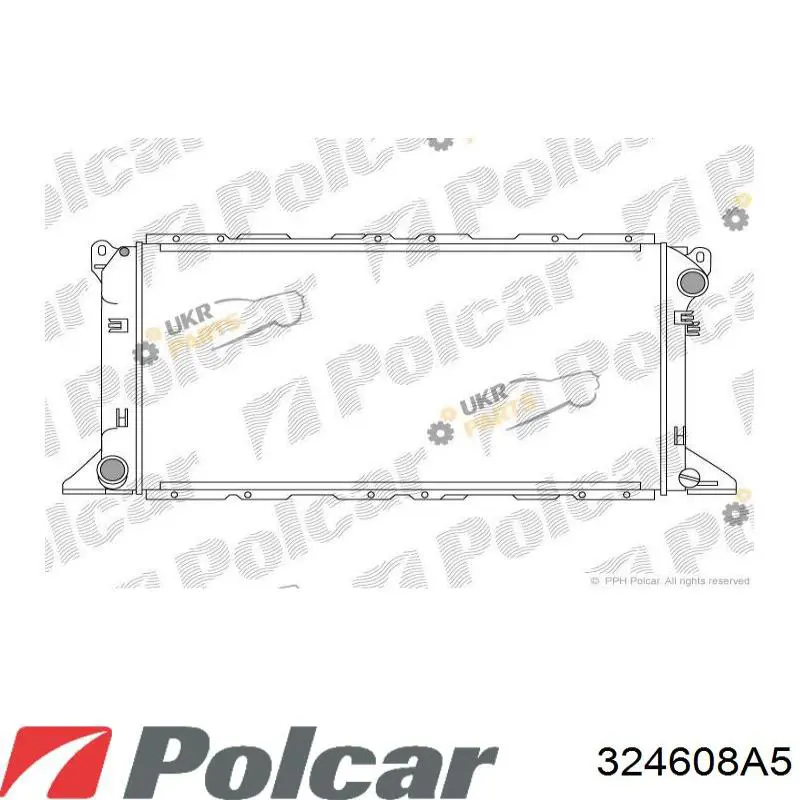 Радіатор основний Polcar 324608A5 ціна, від 108.52 USD