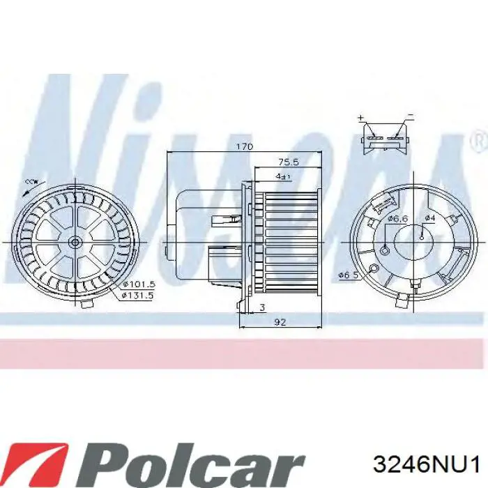 3246NU1 Polcar Електромотор пічки