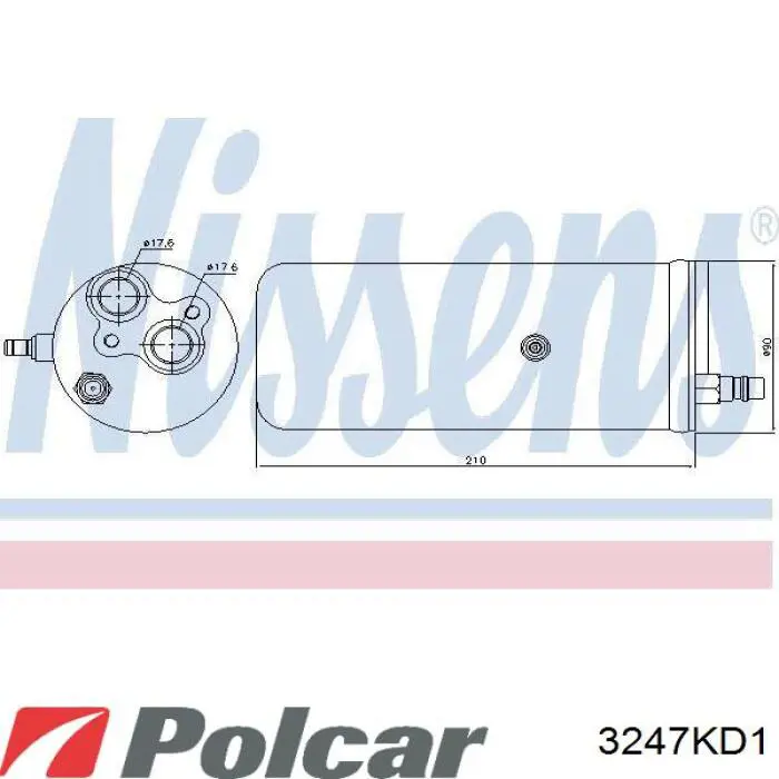 Ресивер-осушувач кондиціонера 3C1H19E647AA Ford