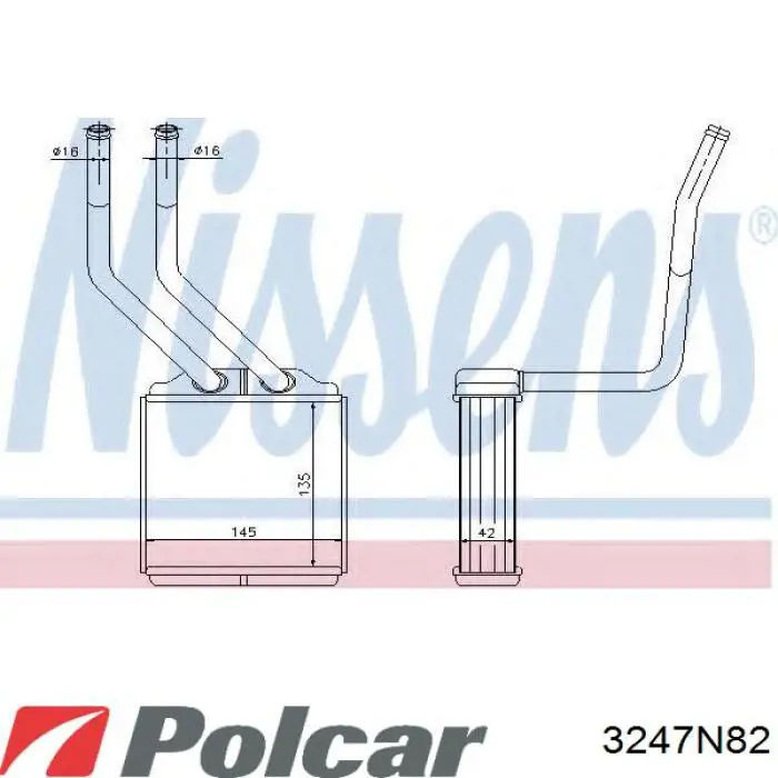 Радіатор пічки (обігрівача) Ford 4042576 ціна, від 43.62 USD