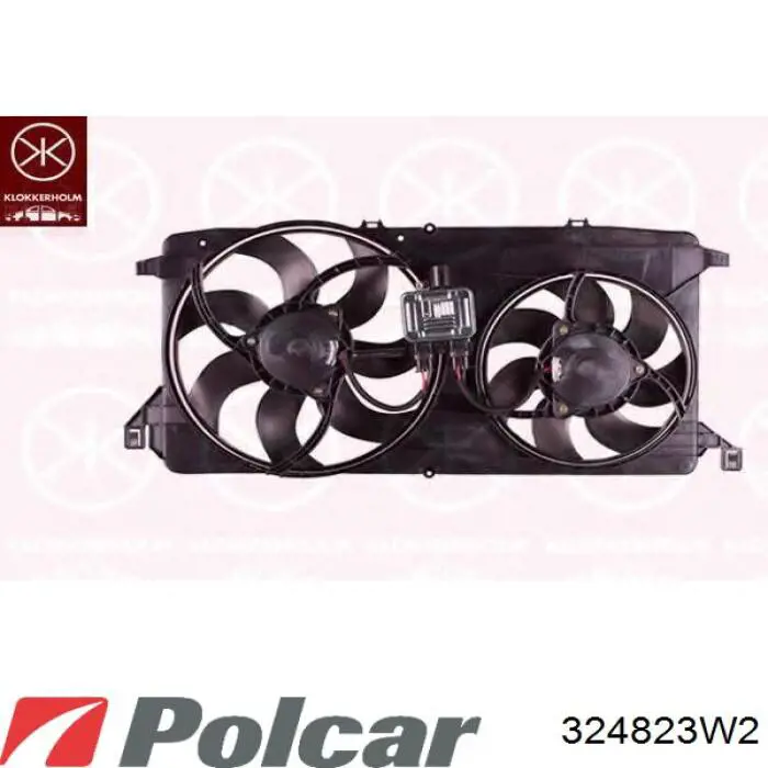 324823W2 Polcar Дифузор радіатора охолодження, в зборі з мотором і крильчаткою