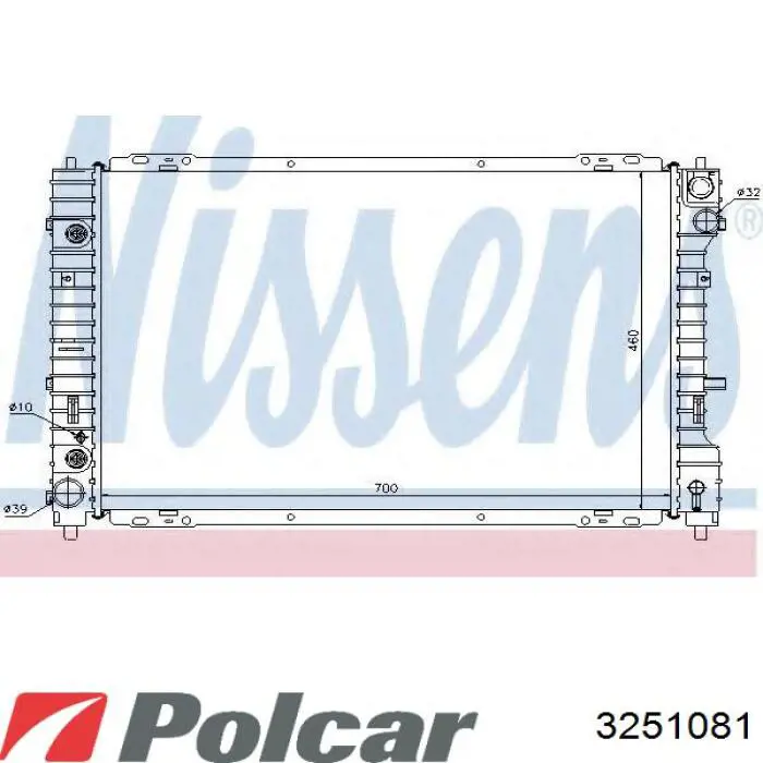 Купити 3251081 Polcar Радіатор двигуна